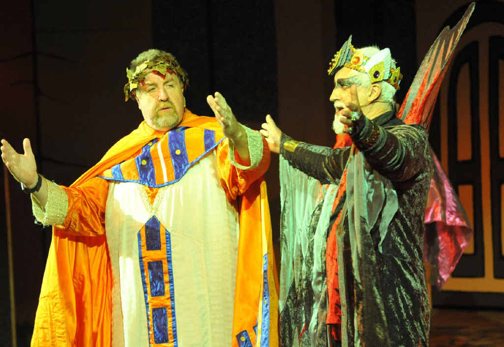 COMMUNITY CELEBRATION: Cr Paul Tully as Envoy One and Ray Davis as Herod at the Western Gateway Christmas Spectacular. COMMUNITY CELEBRATION: Cr Paul Tully as Envoy One and Ray Davis as Herod at the Western Gateway Christmas Spectacular.