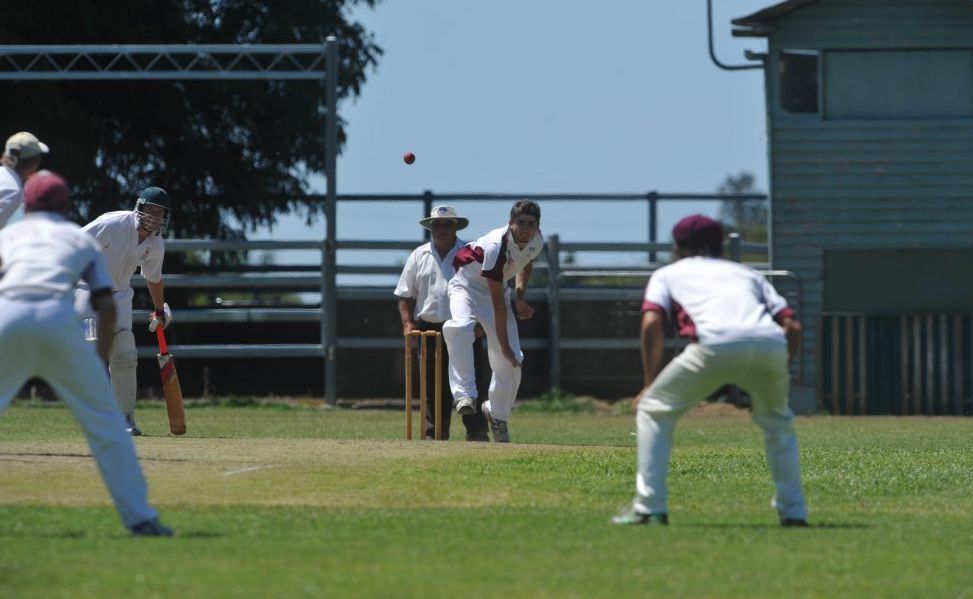 Jake Kroehnert bowls for Brothers in their CRCA Premier League cricket match against Westlawn at Ulmarra on Saturday. Jake Kroehnert bowls for Brothers in their CRCA Premier League cricket match against Westlawn at Ulmarra on Saturday.