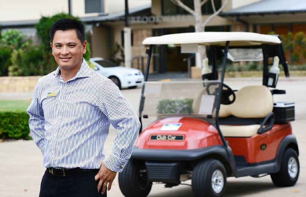 KEEN: Brookwater Golf & Country Club General Manager Warren Seeto would like to see the PGA Championships move to Brookwater. KEEN: Brookwater Golf & Country Club General Manager Warren Seeto would like to see the PGA Championships move to Brookwater.