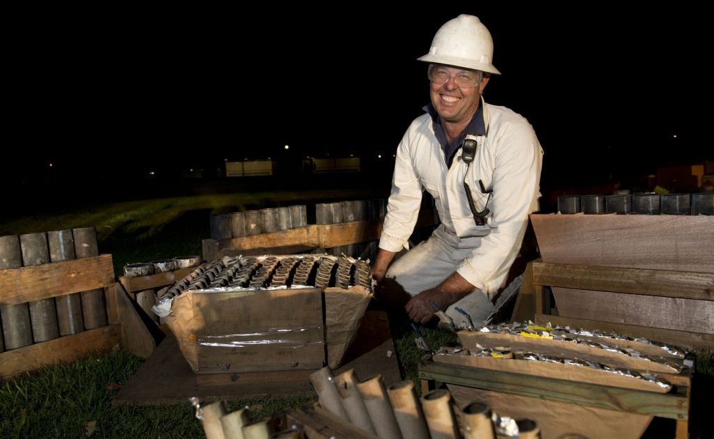 Lindsey Lack, pyrotechnician, responsible for New Year's Eve fireworks. Lindsey Lack, pyrotechnician, responsible for New Year's Eve fireworks.