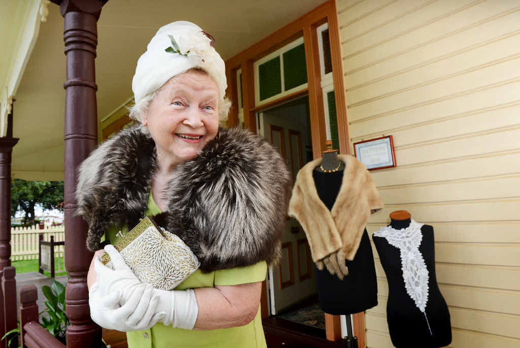 BYGONE ERA : Ina Le Bas vice president of the Alstonville Plateau Historical Society at Crawford House wearing some of the items from the Heads, Necks, Hands and Tootsies exhibition. BYGONE ERA : Ina Le Bas vice president of the Alstonville Plateau Historical Society at Crawford House wearing some of the items from the Heads, Necks, Hands and Tootsies exhibition.