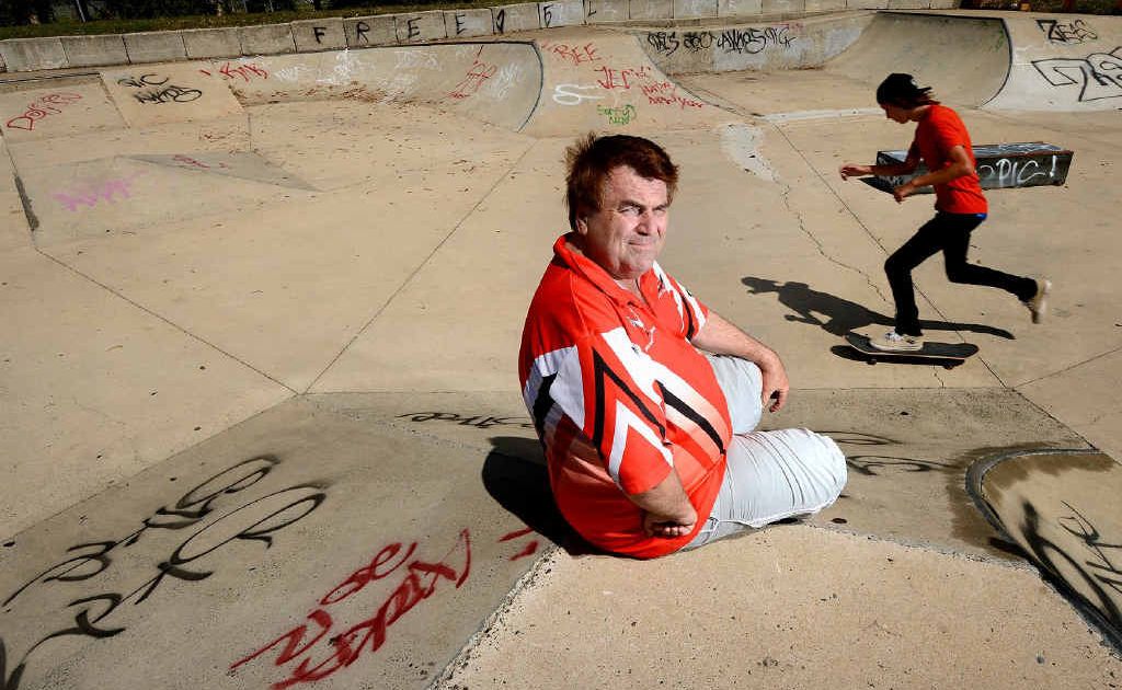 FED UP: Cr David Pahlke at the Lenihan Park skate park in Rosewood which was covered in graffiti in one night. FED UP: Cr David Pahlke at the Lenihan Park skate park in Rosewood which was covered in graffiti in one night.