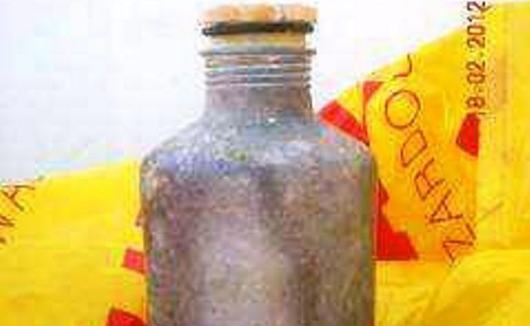 Toxic canisters containing aluminium phosphide. Toxic canisters containing aluminium phosphide.