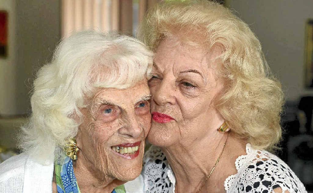 GREAT EXPERIENCE: Sylvia Adams with Doris ‘Dodo’ Hall back at home. GREAT EXPERIENCE: Sylvia Adams with Doris ‘Dodo’ Hall back at home.