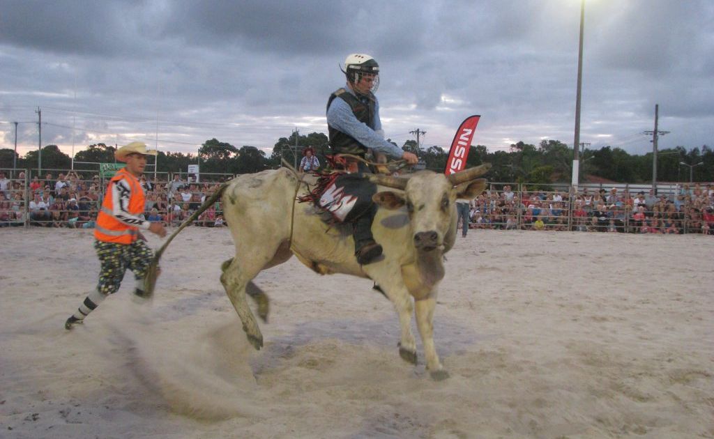 PJ Bradford winner of the Novice Bull Riding Event riding Cream Delight at The Cudgen Bull and Bronc Spectacular. PJ Bradford winner of the Novice Bull Riding Event riding Cream Delight at The Cudgen Bull and Bronc Spectacular.