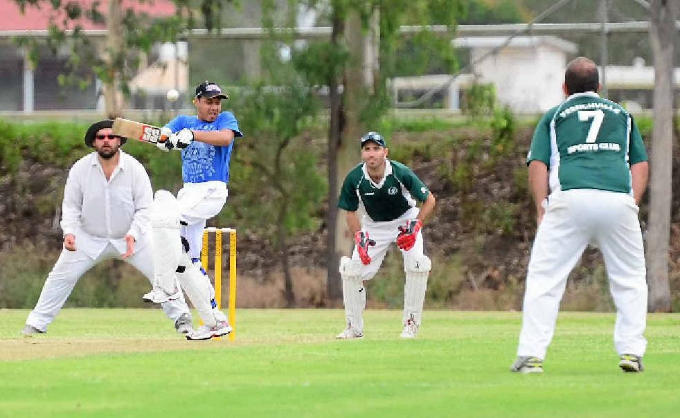 Avatar batsman Alex Christian attempts a shot in his side’s match against Frenchville Falcons. Avatar batsman Alex Christian attempts a shot in his side’s match against Frenchville Falcons.