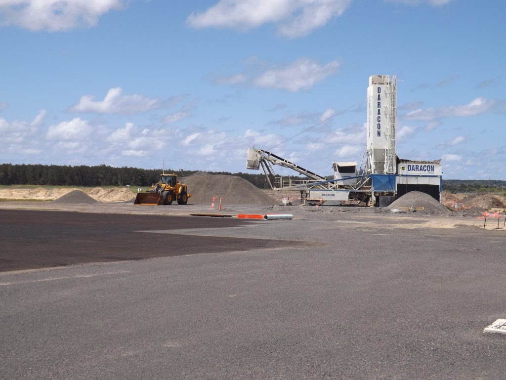 Work is almost finished on the apron extension at the Ballina Byron Gateway Airport. Photo Rebecca Lollback / The Northern Star Work is almost finished on the apron extension at the Ballina Byron Gateway Airport. Photo Rebecca Lollback / The Northern Star