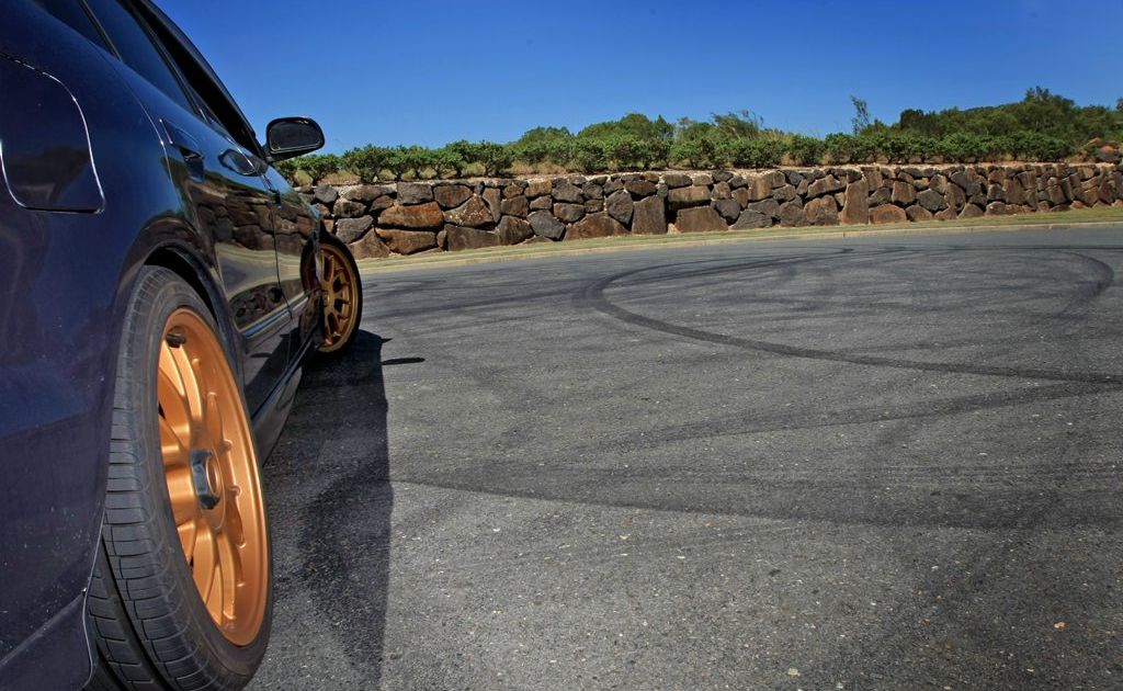 The burnout hotspot at the end of Enterprise Avenue, South Tweed Heads Photo: Blainey Woodham / Daily News The burnout hotspot at the end of Enterprise Avenue, South Tweed Heads Photo: Blainey Woodham / Daily News