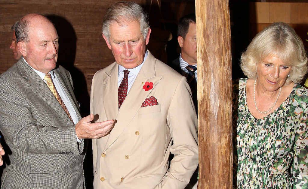 ROYAL VISIT: Prince Charles, the Prince of Wales, centre, and his wife Camilla, the Duchess of Cornwall, right, look at items on display at the Stockman museum after arriving in Longreach. ROYAL VISIT: Prince Charles, the Prince of Wales, centre, and his wife Camilla, the Duchess of Cornwall, right, look at items on display at the Stockman museum after arriving in Longreach.