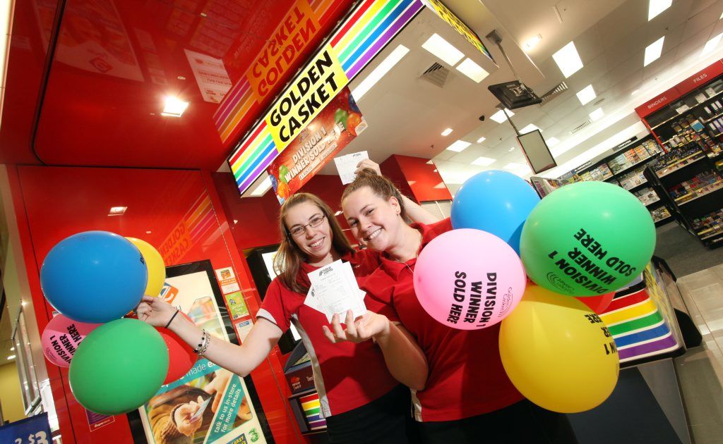 Andrea Smith and Chloe Sorrell from Golden Casket at Underwood Market Place where they sold a first division winner of Gold Lotto on January 5th. Photo: Inga Williams / The Reporter Andrea Smith and Chloe Sorrell from Golden Casket at Underwood Market Place where they sold a first division winner of Gold Lotto on January 5th. Photo: Inga Williams / The Reporter