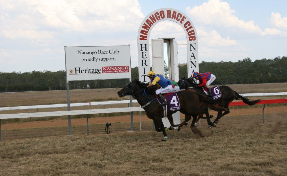 GREAT FINISH: Nanango horse Blackgold wins the Nanango Gas Suppliers Handicap during Saturday's Nanango Races. GREAT FINISH: Nanango horse Blackgold wins the Nanango Gas Suppliers Handicap during Saturday's Nanango Races.
