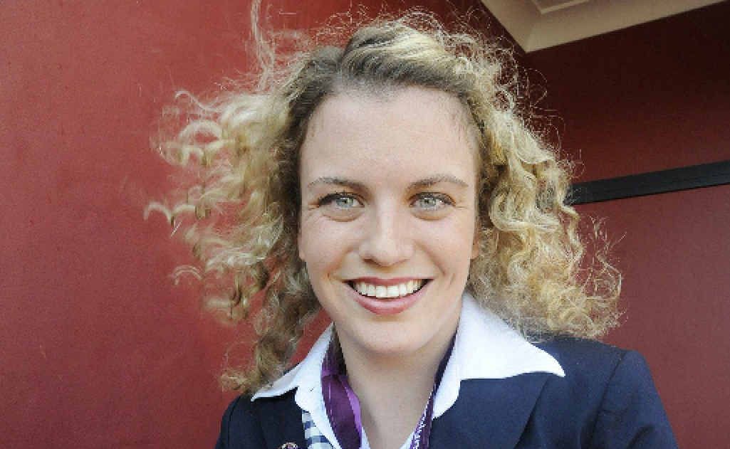 Paralympian Jacqueline Freney shows one of her medals. Paralympian Jacqueline Freney shows one of her medals.