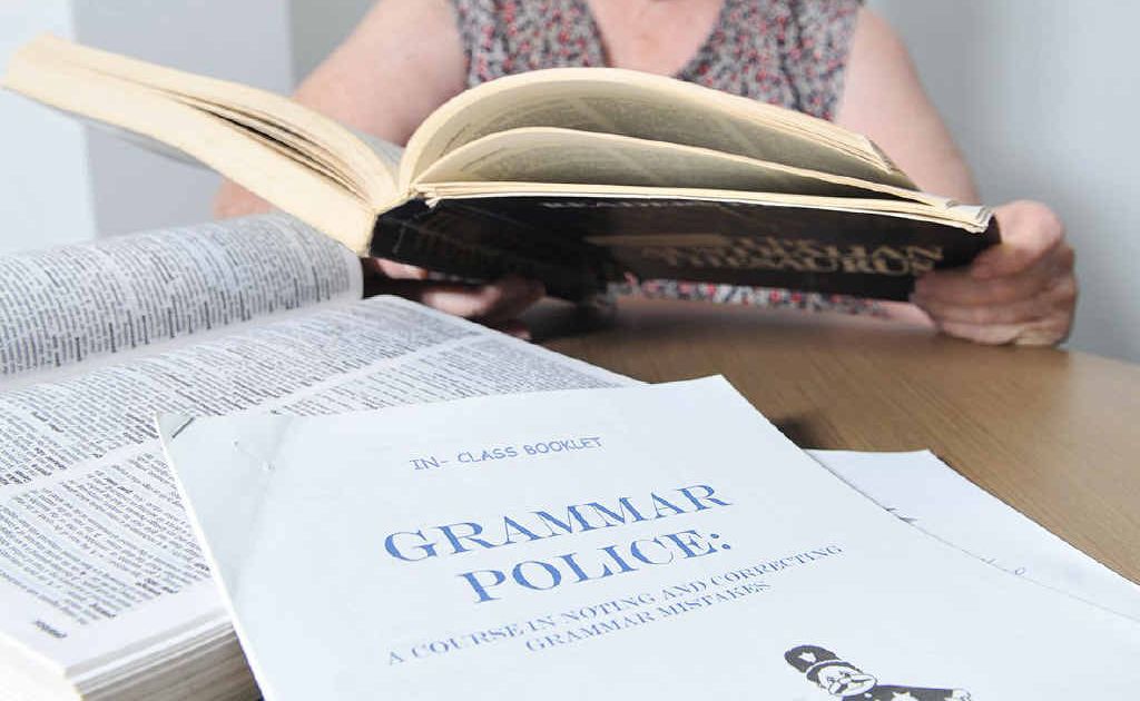 WORD PERFECT: U3A tutor Ann Coburn searches for mistakes in her new grammar class. WORD PERFECT: U3A tutor Ann Coburn searches for mistakes in her new grammar class.
