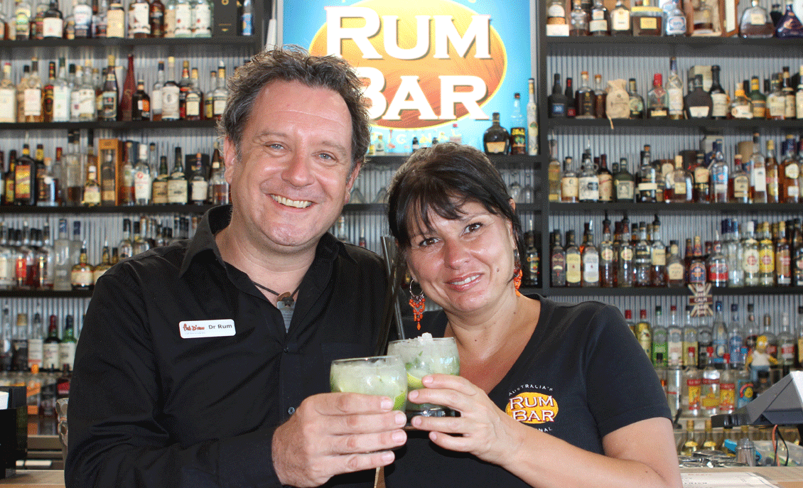 CHEERS: Fish D'Vine and Rum Bar manager Mark Wyatt and co-owner Rebecca Clark, toasting the success of the company's mojitos, which have been labelled among the world's top 10.
CHEERS: Fish D'Vine and Rum Bar manager Mark Wyatt and co-owner Rebecca Clark, toasting the success of the company's mojitos, which have been labelled among the world's top 10.