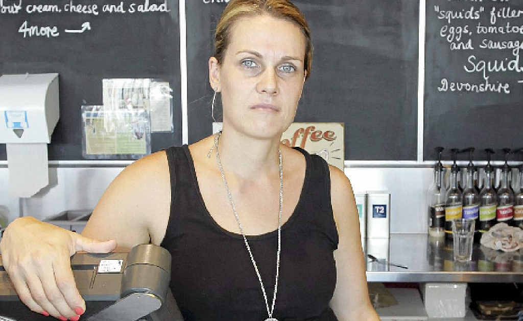 DISHEARTENING: Amanda Kristapsons is upset about a break-in at her Three Squids Cafe at Coolum Park Shopping Centre. DISHEARTENING: Amanda Kristapsons is upset about a break-in at her Three Squids Cafe at Coolum Park Shopping Centre.