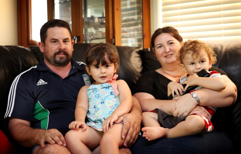 Dino and Rachel Tellan, with their children Jessica, 3, and Sam, 2, are happy the relocated to Rockhampton. Dino and Rachel Tellan, with their children Jessica, 3, and Sam, 2, are happy the relocated to Rockhampton.