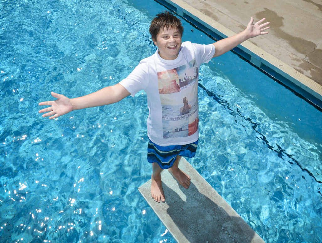 PARTY TIME: Eyes Wide committee member Tumma Murray, 15, at Grafton Aquatic Centre. Photo Adam Hourigan PARTY TIME: Eyes Wide committee member Tumma Murray, 15, at Grafton Aquatic Centre. Photo Adam Hourigan