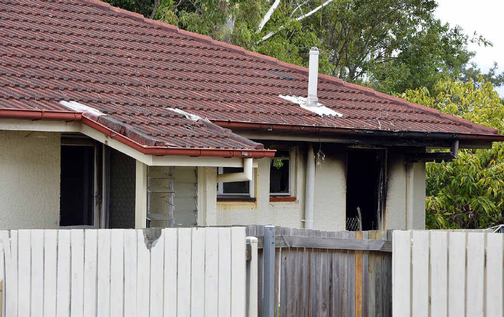 DISASTER NO 2: Fire damage to the property on Jane St in Leichhardt (above and inset); The QT from Boxing Day 2011 (below). DISASTER NO 2: Fire damage to the property on Jane St in Leichhardt (above and inset); The QT from Boxing Day 2011 (below).