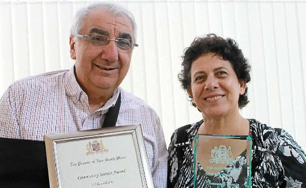 DEVOTED TO HUMANITY: MP Thomas George awards Dr Vahideh Hosseini a Premier’s Community Service Award. DEVOTED TO HUMANITY: MP Thomas George awards Dr Vahideh Hosseini a Premier’s Community Service Award.