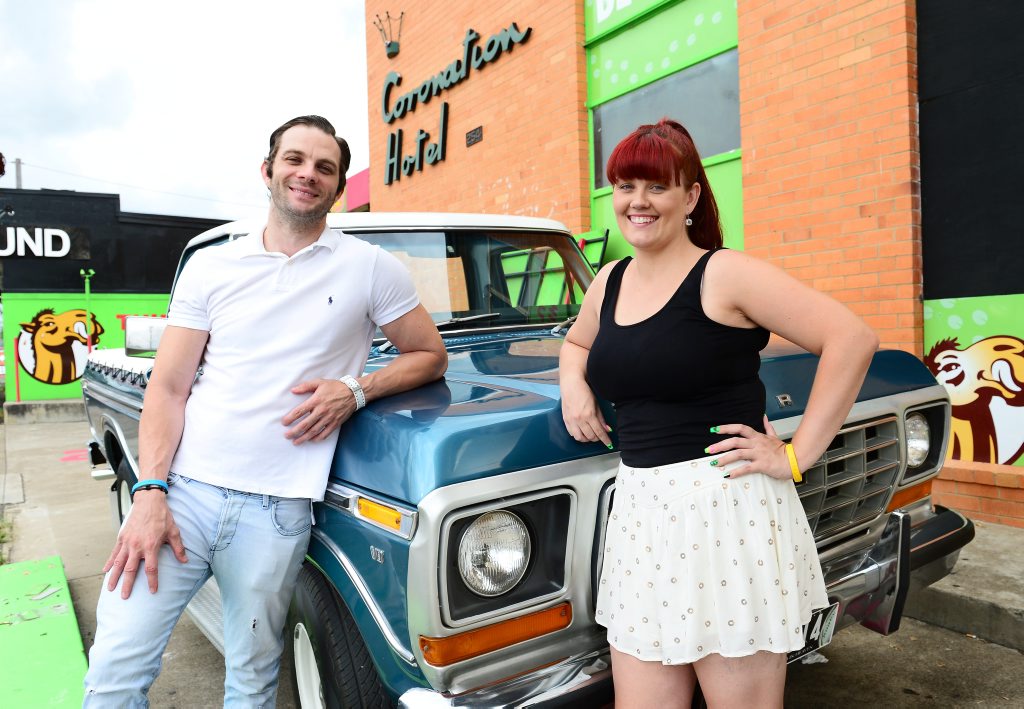 David and Bridget McLean with their with their late dad Jeff McLean's favourite F100. David and Bridget McLean with their with their late dad Jeff McLean's favourite F100.