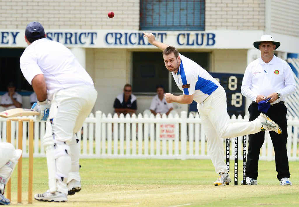 SPIN VETERAN: Brothers bowler David Richardson in action against Laidley. SPIN VETERAN: Brothers bowler David Richardson in action against Laidley.