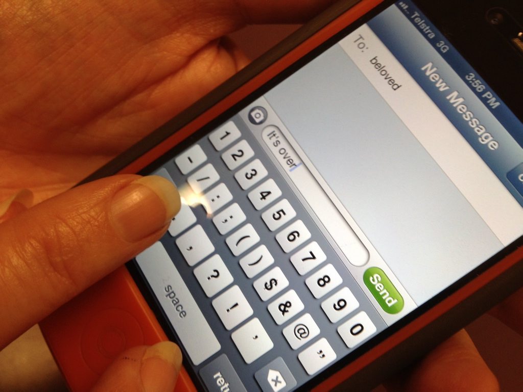 Technology means never having to say it's over - you can just send a text. Technology means never having to say it's over - you can just send a text.