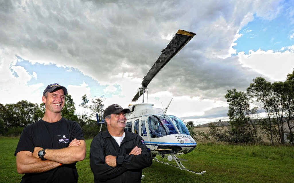 T&G Helicopters’ Andrew McClymont and Tod Jackson. Photo: JoJo Newby Photography T&G Helicopters’ Andrew McClymont and Tod Jackson. Photo: JoJo Newby Photography