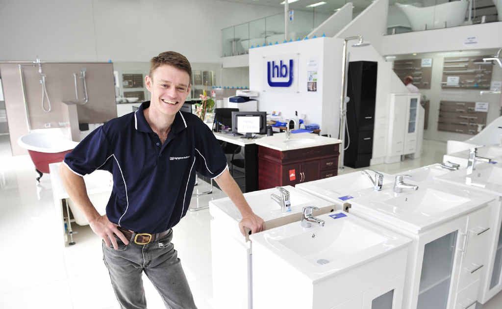 HERE TO HELP: Highgrove Bathrooms manager Tim Spray in the store in North Ipswich. HERE TO HELP: Highgrove Bathrooms manager Tim Spray in the store in North Ipswich.