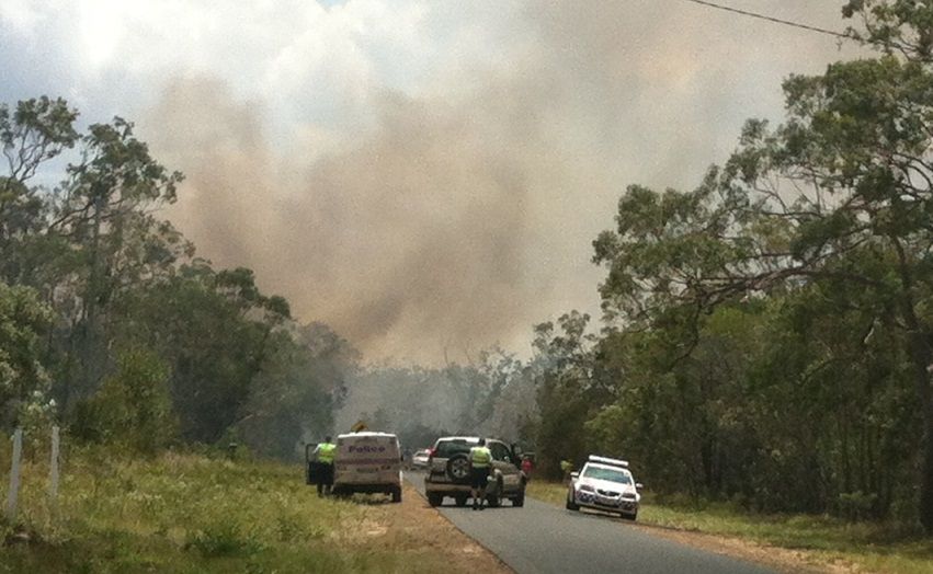 Police and other emergency services are at the scene of a bushfire at Pacific Haven near Howard. Police and other emergency services are at the scene of a bushfire at Pacific Haven near Howard.