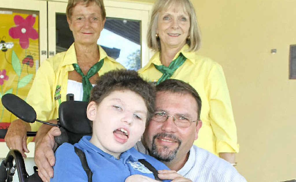 HELP: A fundraiser has been organised to buy a wheelchair-access car for Georgia Molan’s family of Alstonville. Pictured are Georgia and her Dad, David, and Ballina Scope Club members Ruth Gradwell and Glenys Davidson. HELP: A fundraiser has been organised to buy a wheelchair-access car for Georgia Molan’s family of Alstonville. Pictured are Georgia and her Dad, David, and Ballina Scope Club members Ruth Gradwell and Glenys Davidson.