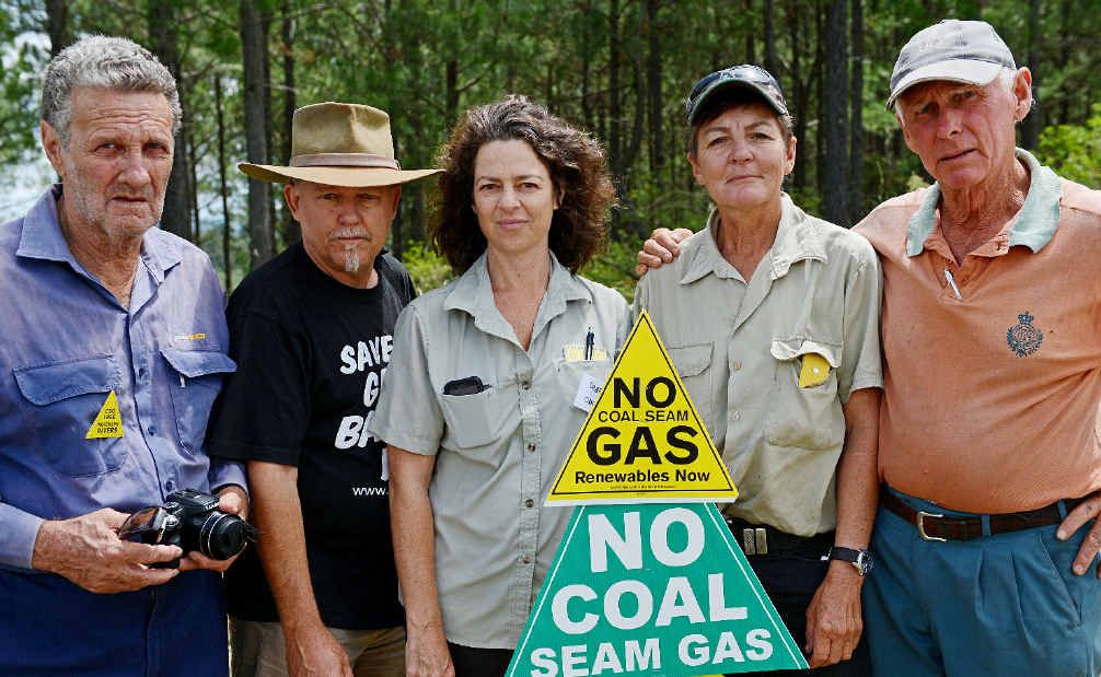FED UP: RFS volunteers not happy with the RFS catering truck being used to feed police at the Doubtful Creek CSG blockade: Brian Spencer, Mark Palmer, Hayley Katzu, Jennifer Lewis and Don Durrant, from local RFS units. FED UP: RFS volunteers not happy with the RFS catering truck being used to feed police at the Doubtful Creek CSG blockade: Brian Spencer, Mark Palmer, Hayley Katzu, Jennifer Lewis and Don Durrant, from local RFS units.