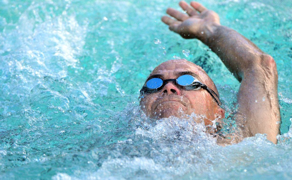Gladstone Gropers swimmer Scott Patrick in action. Gladstone Gropers swimmer Scott Patrick in action.