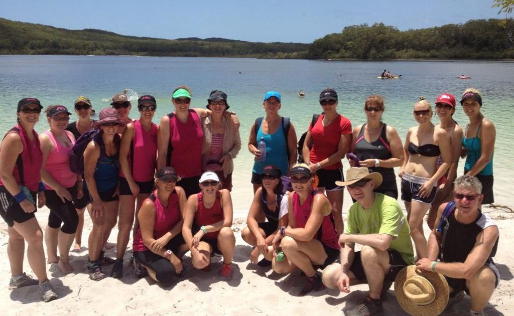 The Wide Bay Crew enjoy a trek on Fraser Island, finishing at Lake MCkenzie. The Wide Bay Crew enjoy a trek on Fraser Island, finishing at Lake MCkenzie.