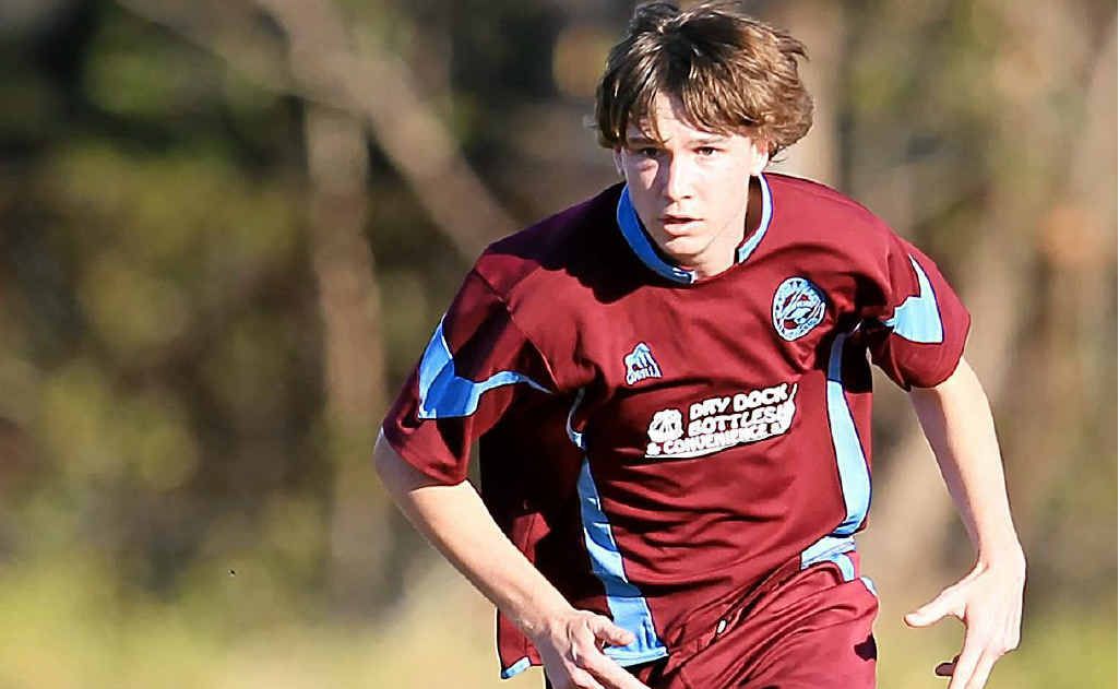 REAL COUP: Local football fans have long been in awe of Alex Thelwall’s goal-scoring skills. The youngster is the latest star player to link with Murwillumbah FC.
REAL COUP: Local football fans have long been in awe of Alex Thelwall’s goal-scoring skills. The youngster is the latest star player to link with Murwillumbah FC.
