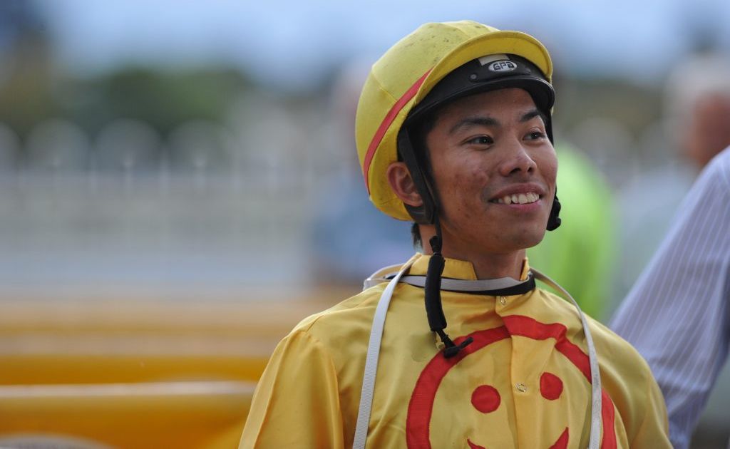Jockey Allan Chau is all smiles after winning race 6, the Tooheys Old Handicap, on Tuesday. Photo: JoJo Newby/The Daily Examiner Jockey Allan Chau is all smiles after winning race 6, the Tooheys Old Handicap, on Tuesday. Photo: JoJo Newby/The Daily Examiner