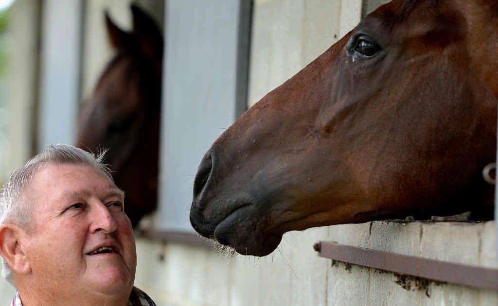 GRASSROOTS GUY: Tweed River Jockey Club chairman Bernie Quinn gets the goss straight from the horse’s mouth. GRASSROOTS GUY: Tweed River Jockey Club chairman Bernie Quinn gets the goss straight from the horse’s mouth.