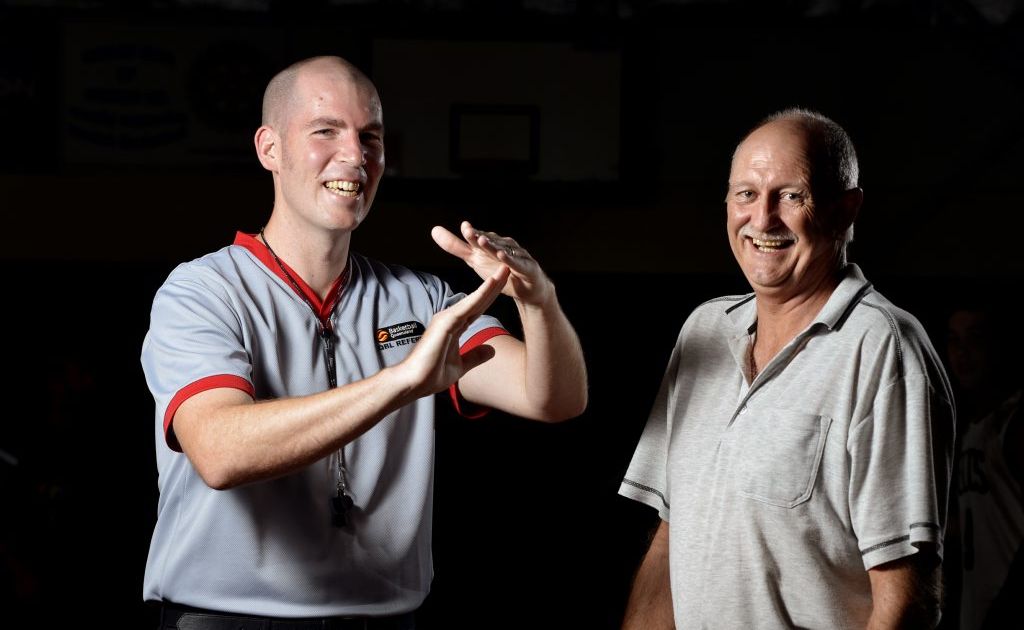 TIME OUT: Basketball referee Clayton McAndrew has been selected to referee the U20 National Ivor Burge Championships in Launceston, Tasmania. Alan Basford is retiring from refereeing at a senior level. Photo: Claudia Baxter / The Queensland Times TIME OUT: Basketball referee Clayton McAndrew has been selected to referee the U20 National Ivor Burge Championships in Launceston, Tasmania. Alan Basford is retiring from refereeing at a senior level. Photo: Claudia Baxter / The Queensland Times