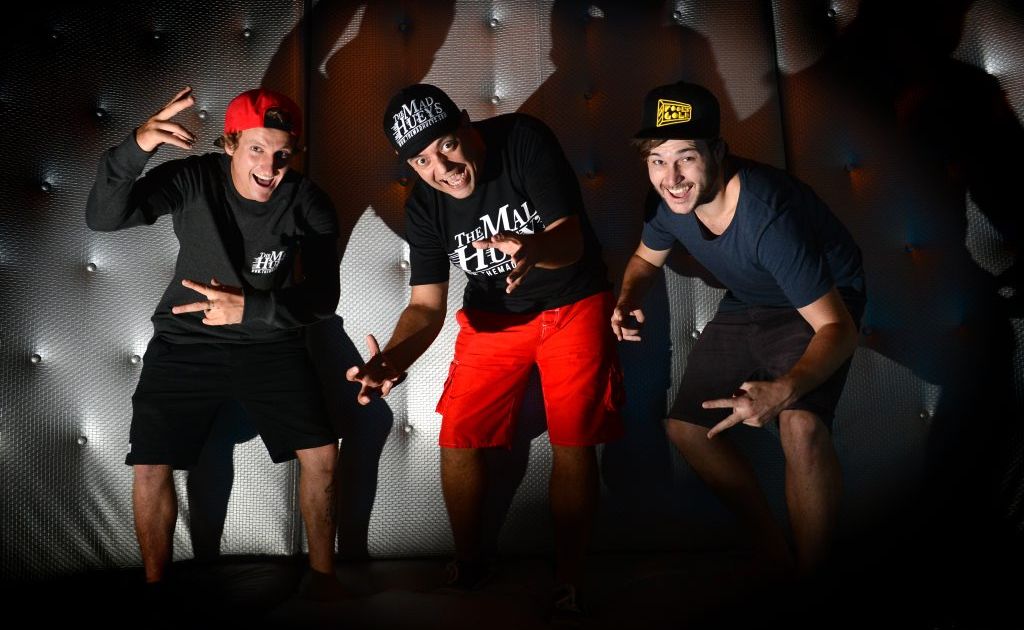 Brent Dorrington, Diablo V and Cory Fletcher get a little crazy at Neverlands Coolangatta. Brent Dorrington, Diablo V and Cory Fletcher get a little crazy at Neverlands Coolangatta.