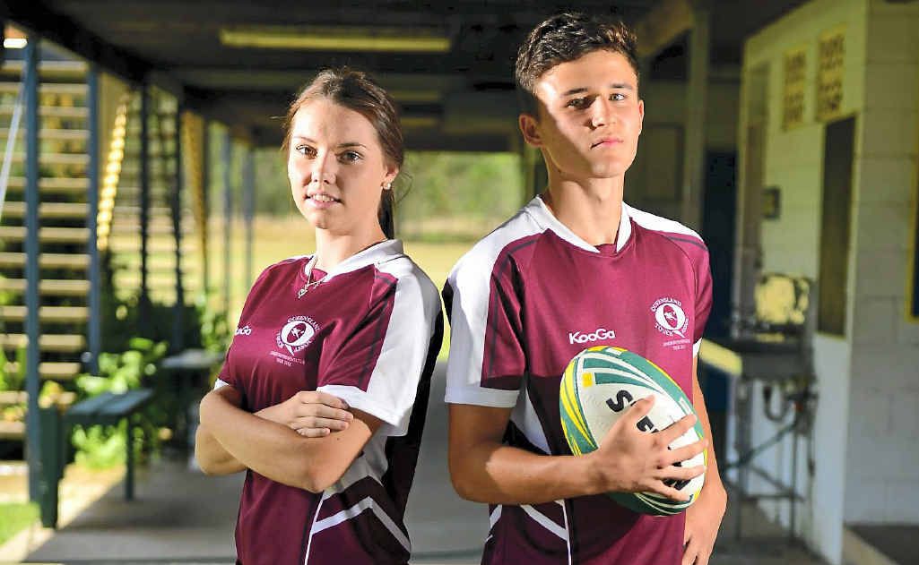 IN TOUCH: Justin Cridland and Isobelle Collocott have high hopes of making the Capricornia Secondary Schools touch team. IN TOUCH: Justin Cridland and Isobelle Collocott have high hopes of making the Capricornia Secondary Schools touch team.