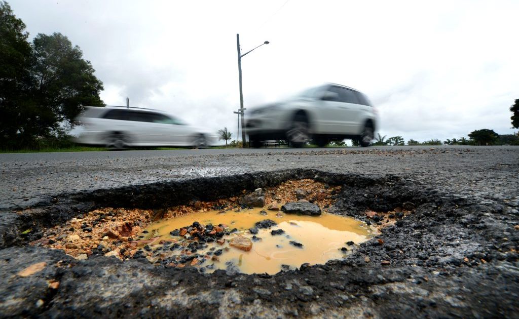 Pot Holes around tweed. Pot Holes around tweed.