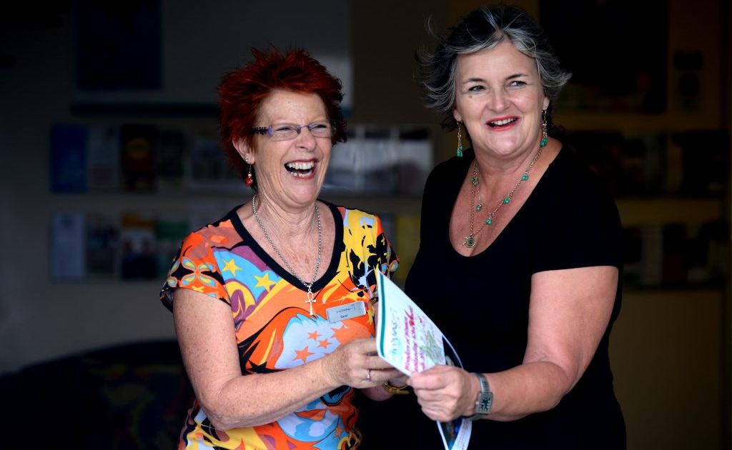 Carol Graham and Sally Hassell. Carol Graham and Sally Hassell.