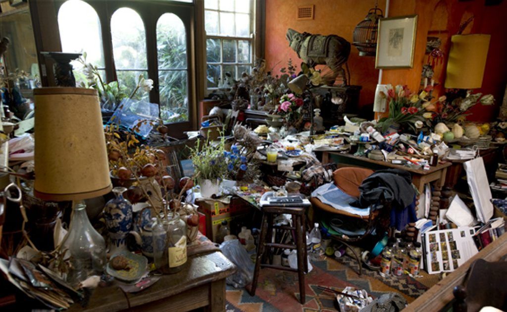 Artist Margaret Olley's home studio. Artist Margaret Olley's home studio.
