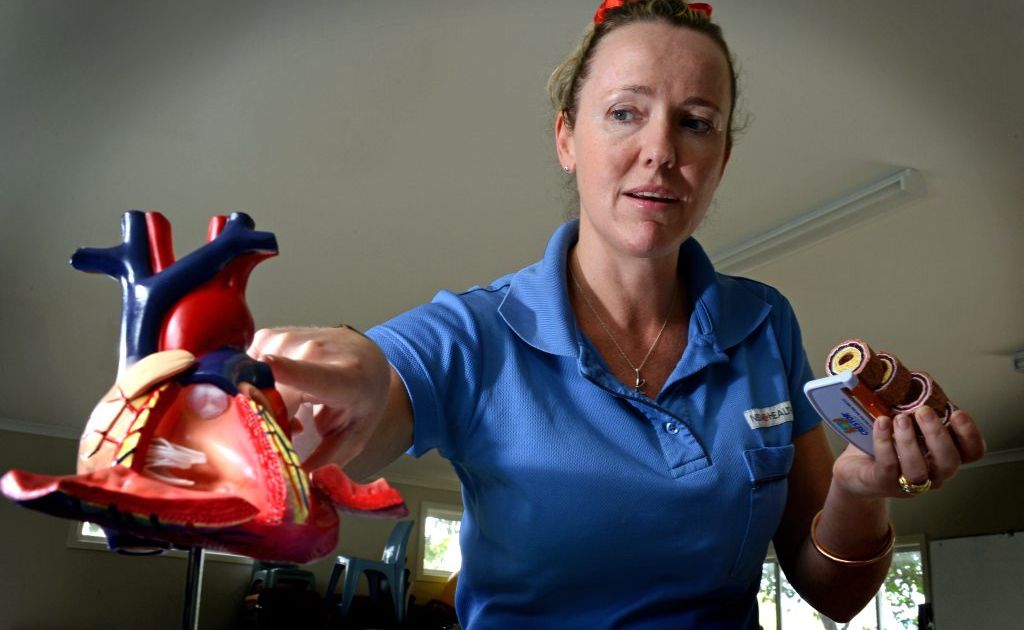 Kellie Thompson warns people to wary of heart attack signs. Kellie Thompson warns people to wary of heart attack signs.