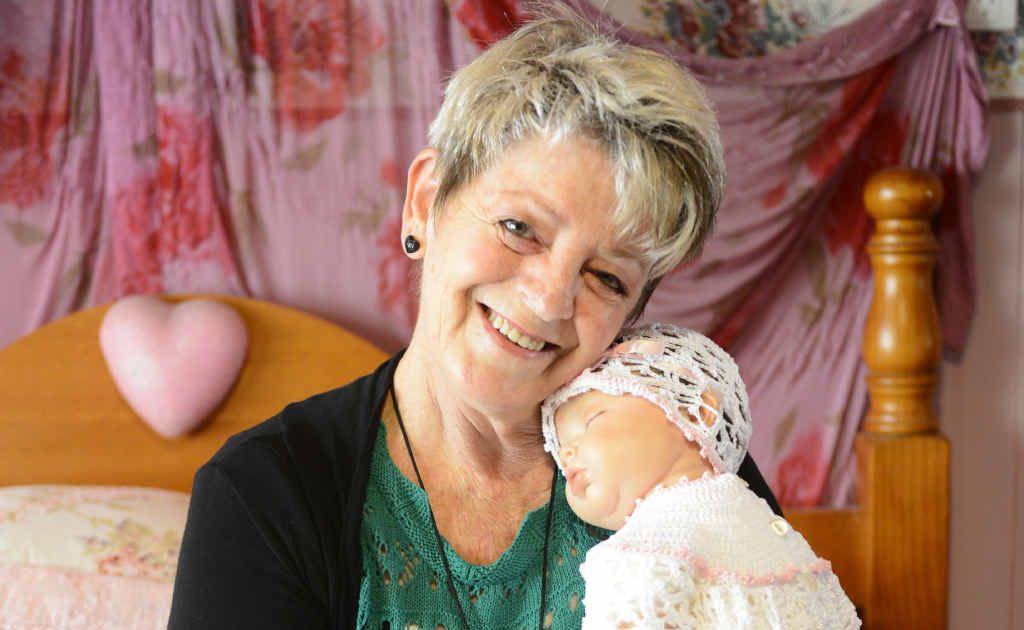 Di McGavigan with one of her realistic reborn dolls. Photo: Adam Hourigan Di McGavigan with one of her realistic reborn dolls. Photo: Adam Hourigan