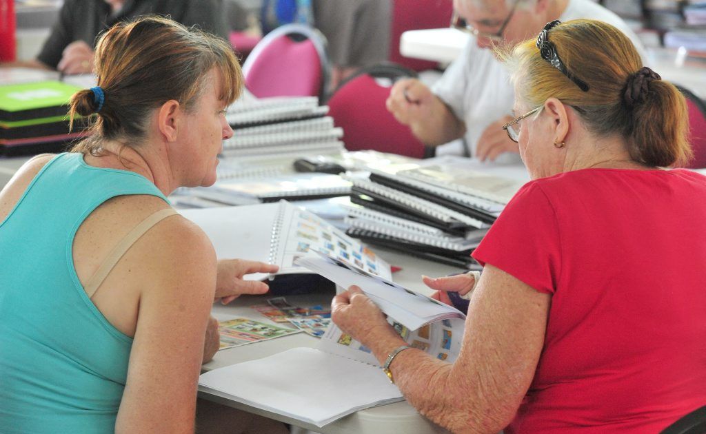 STAMP FEST: Laurel and Patricia Wenborn at the Stamp Fair hosted by the Bundaberg Philatelic Society Inc at the Bundaberg and District Family Centre. Photo: Max Fleet / NewsMail STAMP FEST: Laurel and Patricia Wenborn at the Stamp Fair hosted by the Bundaberg Philatelic Society Inc at the Bundaberg and District Family Centre. Photo: Max Fleet / NewsMail