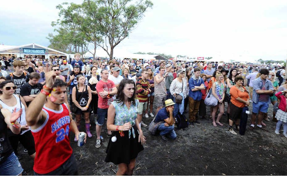 CAPTIVATED AUDIENCE: Hundreds gather to watch Sam Cashman and Nick Jansen on the Buskers Stage at Bluesfest on Sunday. The boys won the busking competition and, with it, prizes and opportunities to give them a head-start in the industry. CAPTIVATED AUDIENCE: Hundreds gather to watch Sam Cashman and Nick Jansen on the Buskers Stage at Bluesfest on Sunday. The boys won the busking competition and, with it, prizes and opportunities to give them a head-start in the industry.