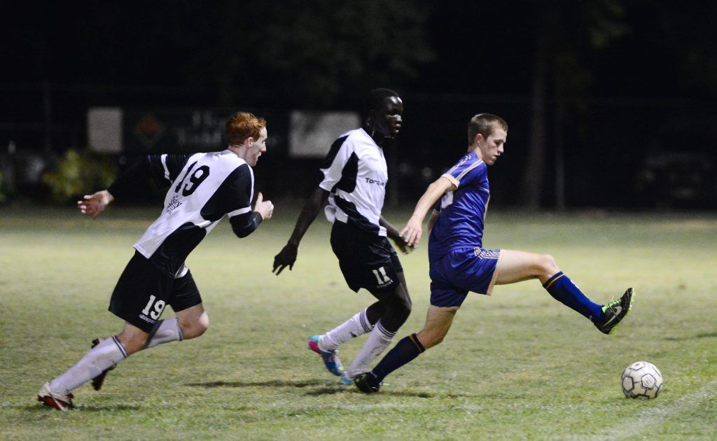 CQFC Energy's Braedyn Crowley in the game against Morten Bay Jets. CQFC Energy's Braedyn Crowley in the game against Morten Bay Jets.