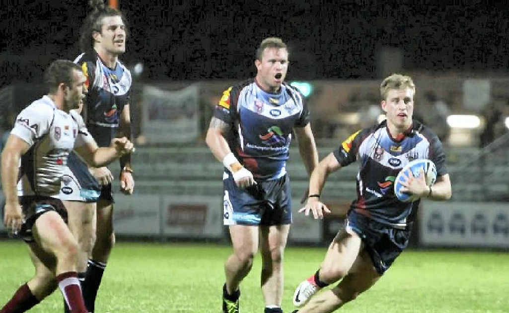 Capras’ fullback Cameron Munster in a dangerous mood. Capras’ fullback Cameron Munster in a dangerous mood.
