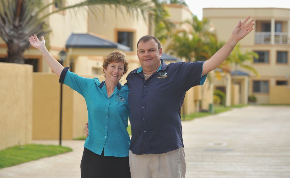 The managers of the Grange Resort in Urangan, Peter and Belinda Butler, have been nominated for a Queensland Tourism Award. The managers of the Grange Resort in Urangan, Peter and Belinda Butler, have been nominated for a Queensland Tourism Award.