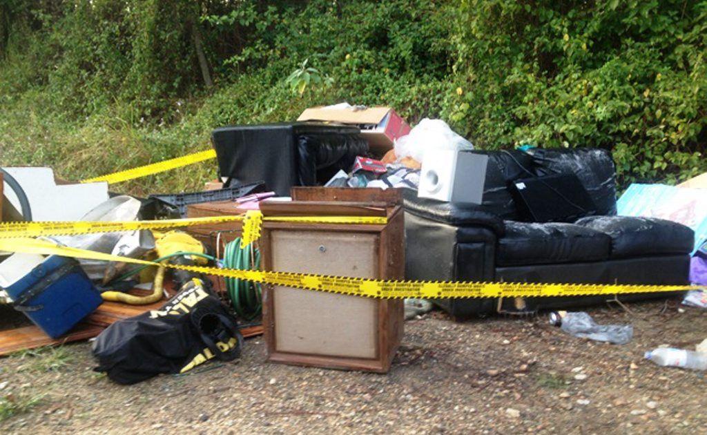 An illegal dumping site on Kyogle Road in the Tweed Shire. An illegal dumping site on Kyogle Road in the Tweed Shire.